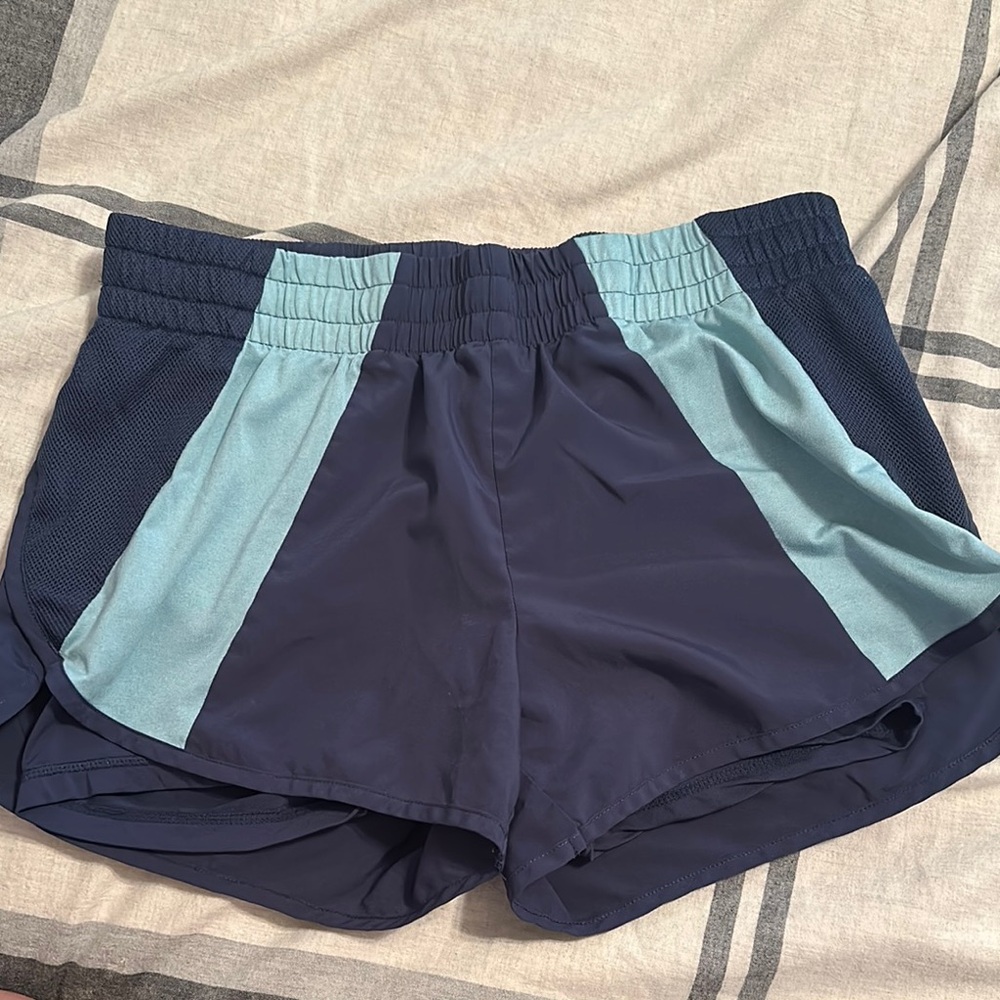 Women's Navy and Light Blue Shorts